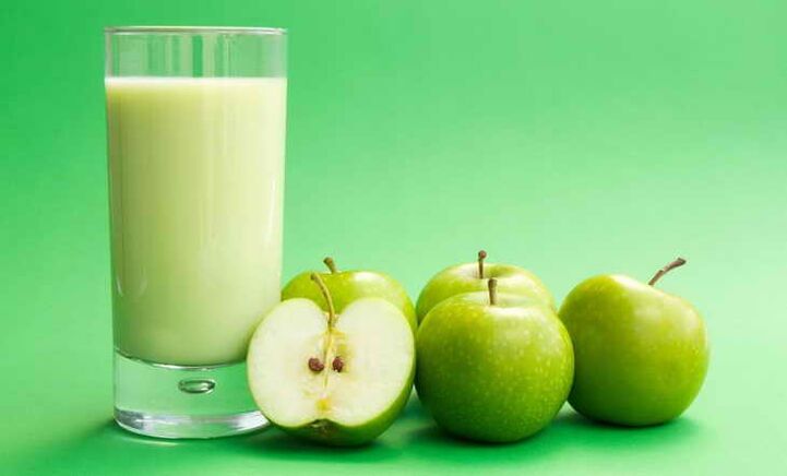 Yogurt and apples